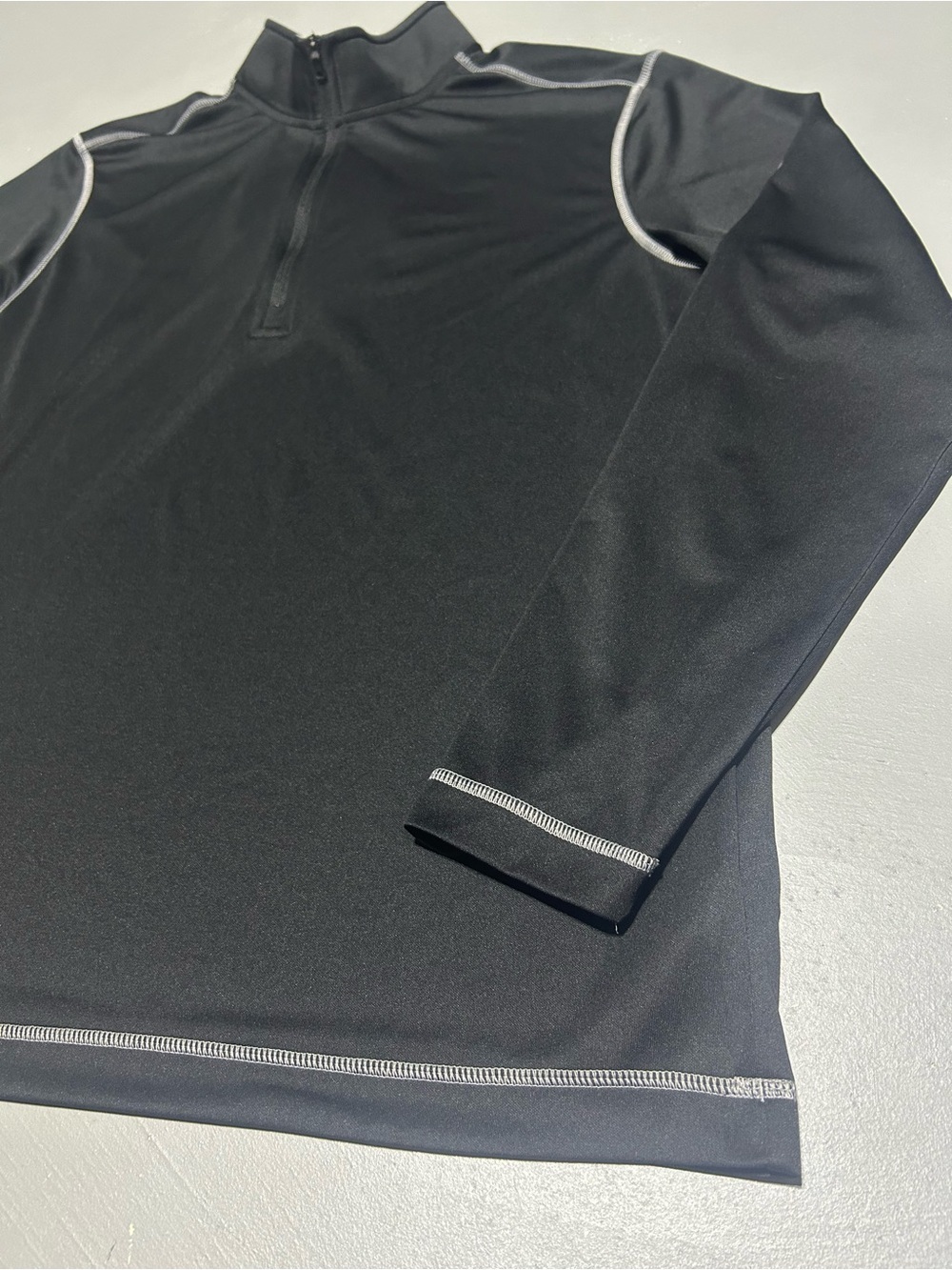 Adidas Black Long Sleeve Performance Quarter Zip Pullover (Men’s Size Large) - Picture 4 of 10